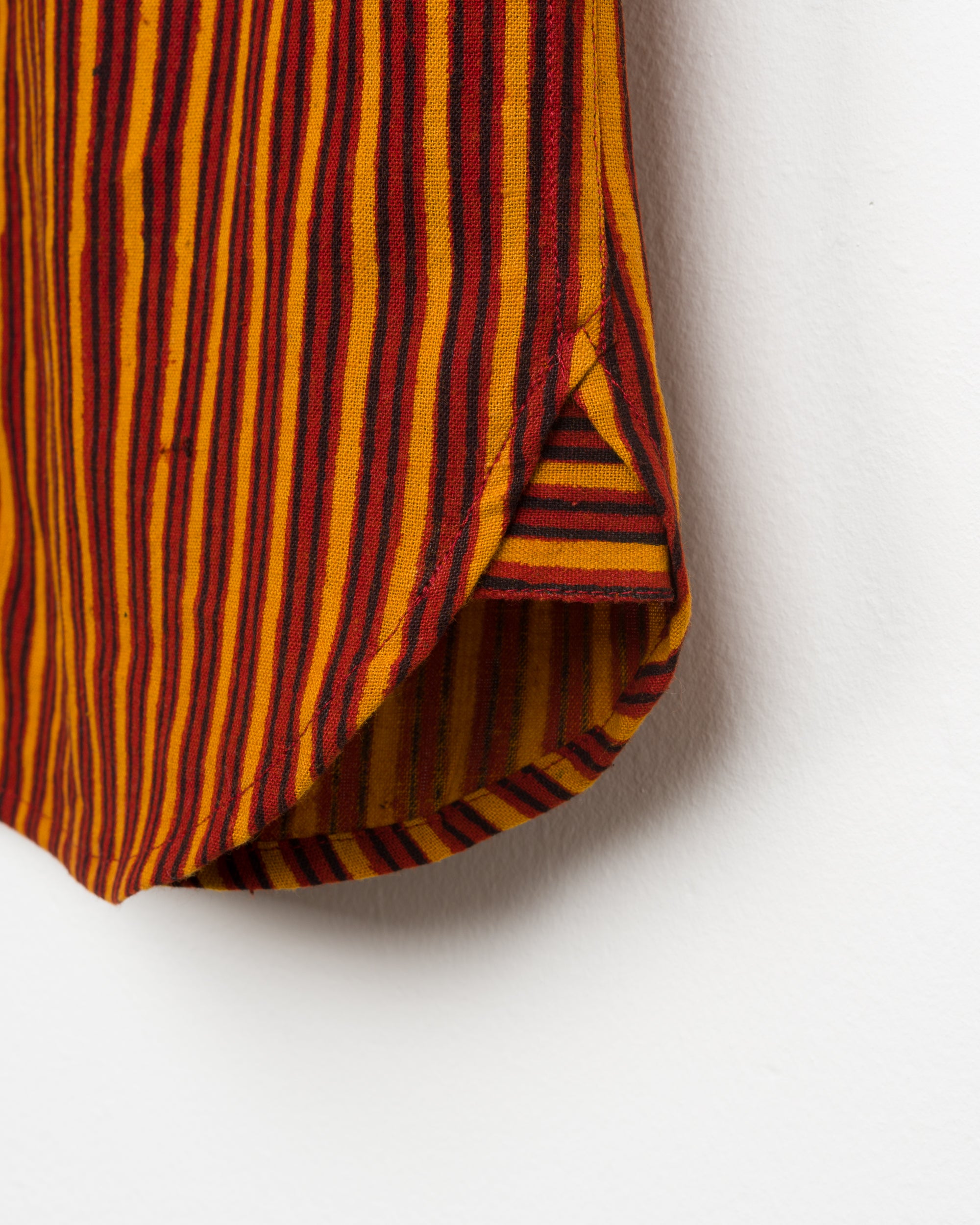 S/S Kabir Standard Shirt in Pomegranate Stripe Block