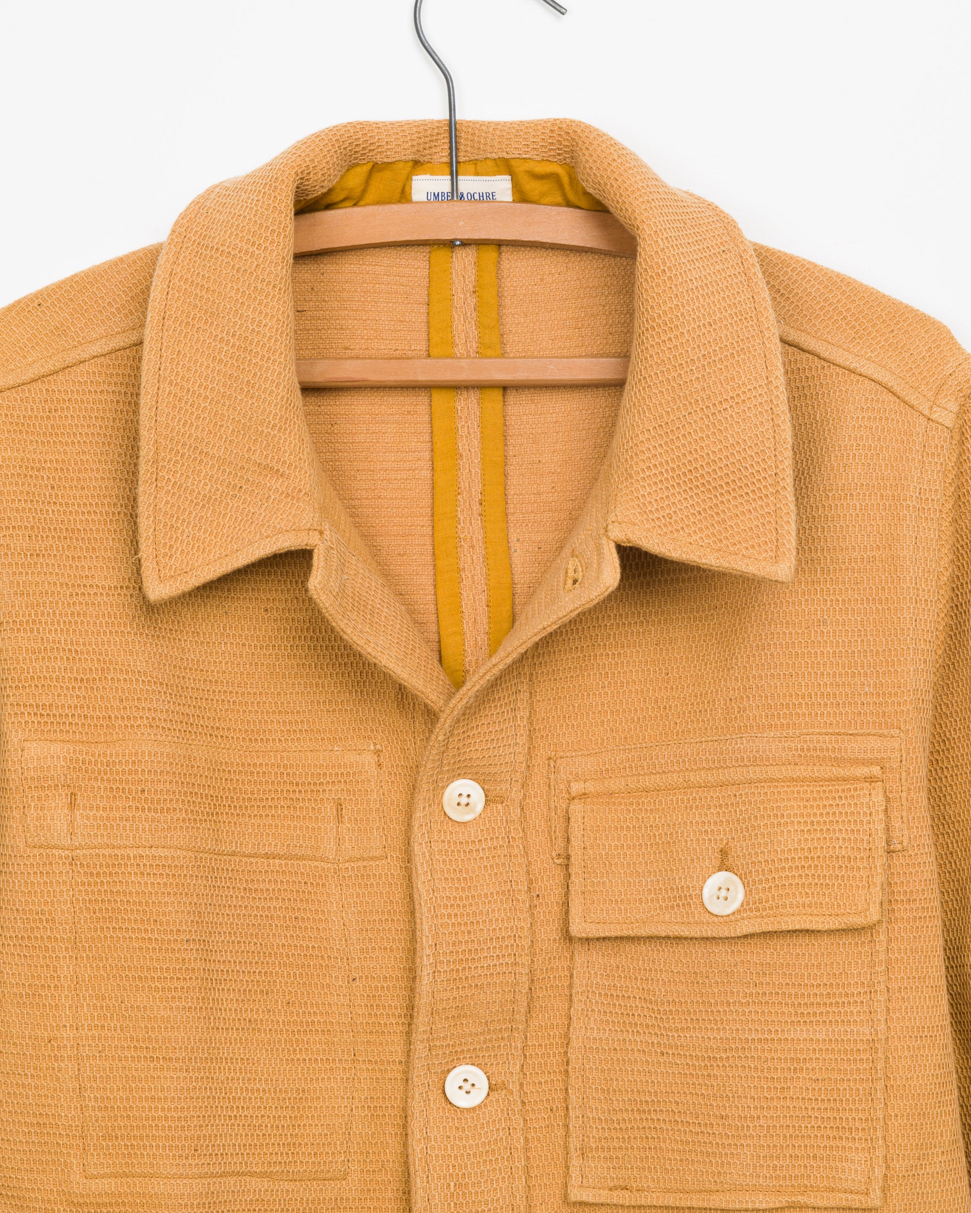 Akash Chore Coat in Mustard Honeycomb