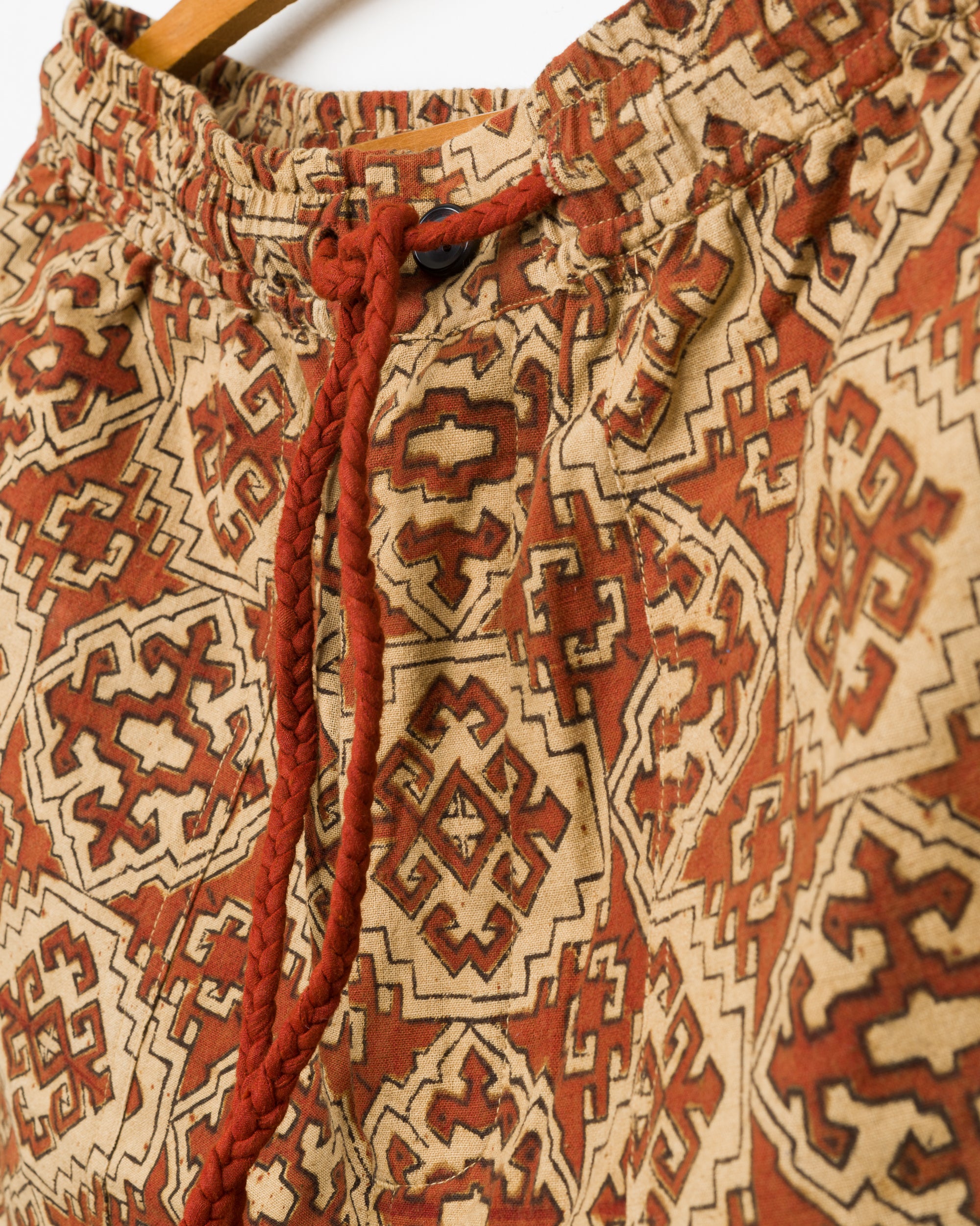 Dipak Utility Short in Tile Block Print