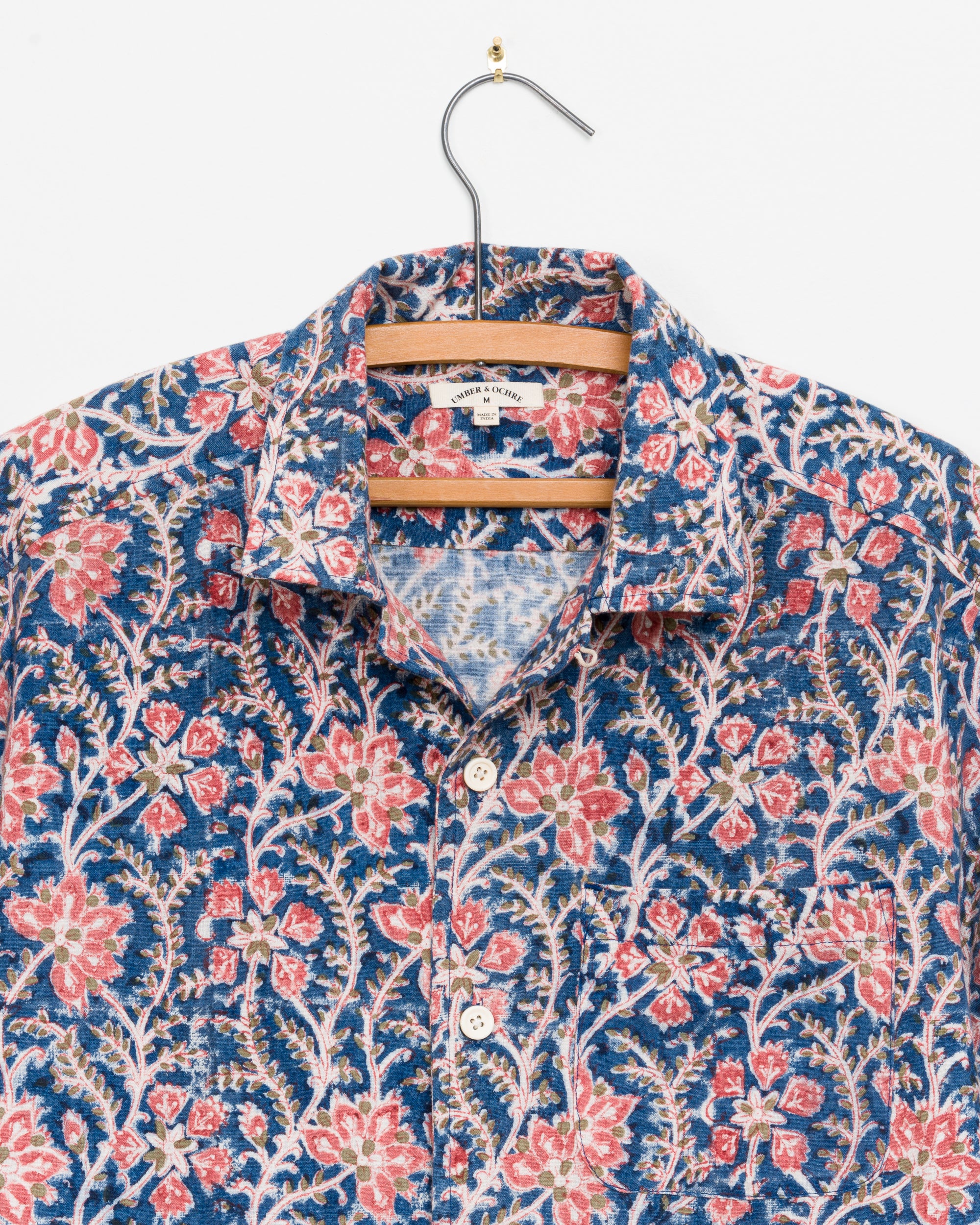 Khushi Camp Shirt in Blue Floral