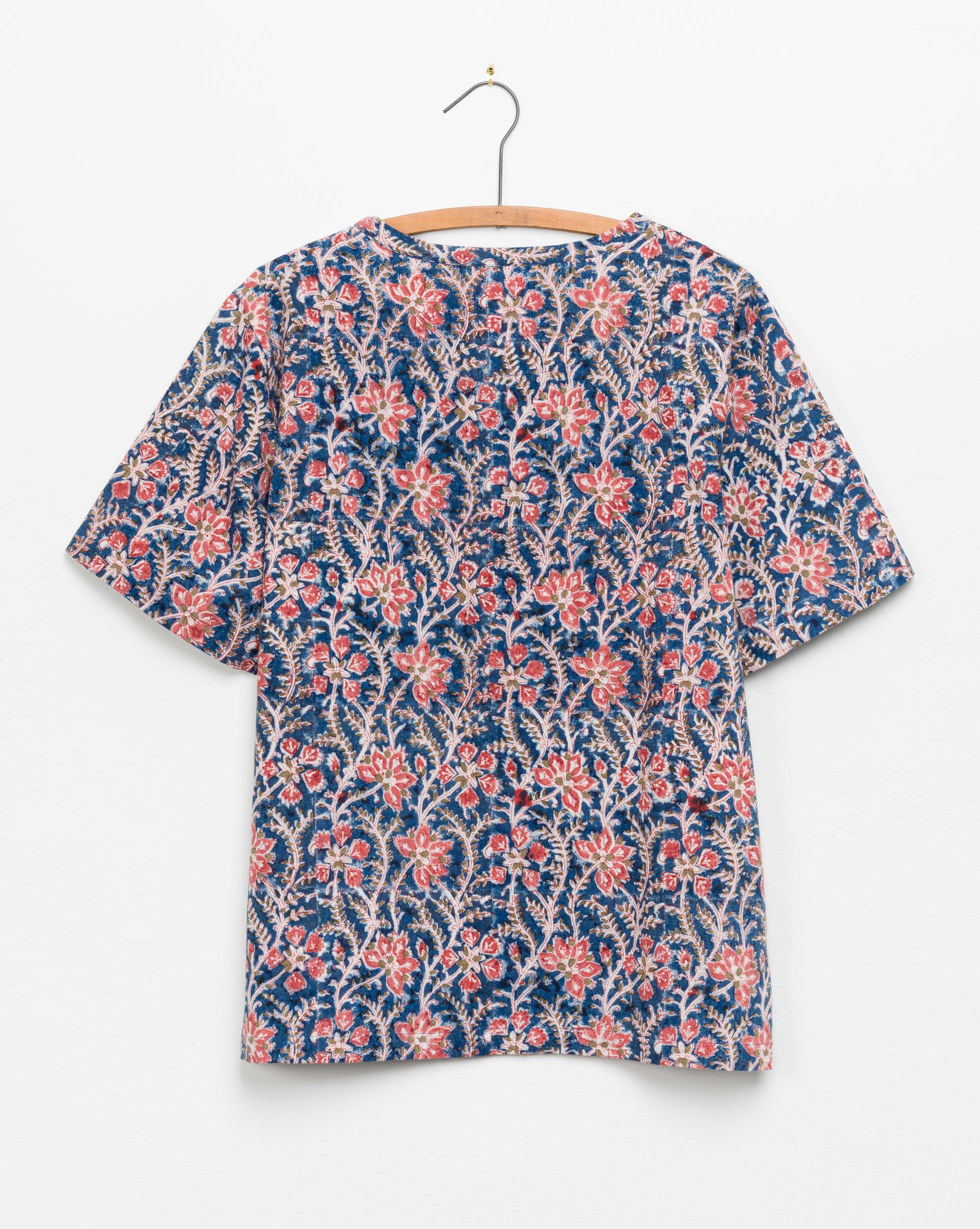 Tej Woven Tee in Blue Floral