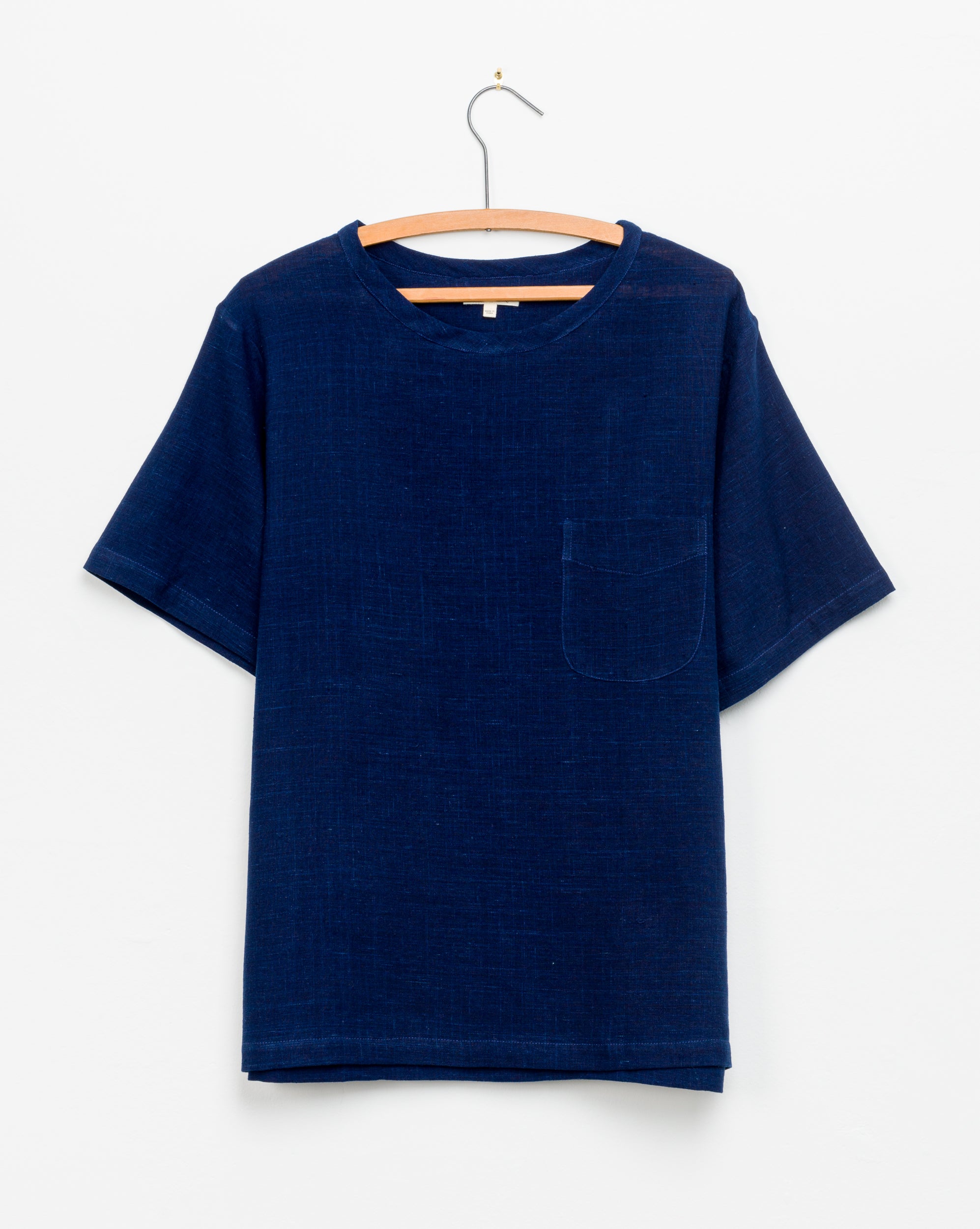 Tej Woven Tee in Indigo