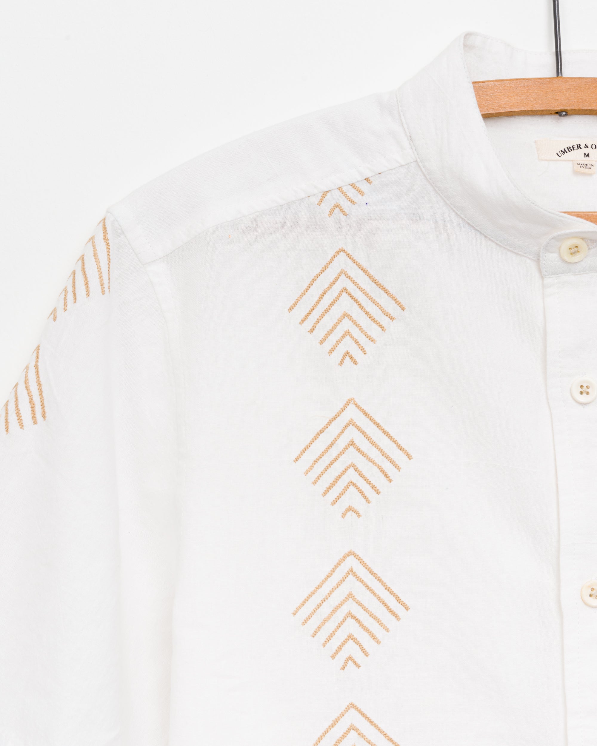 Chetan Band Collar Embroidered Shirt