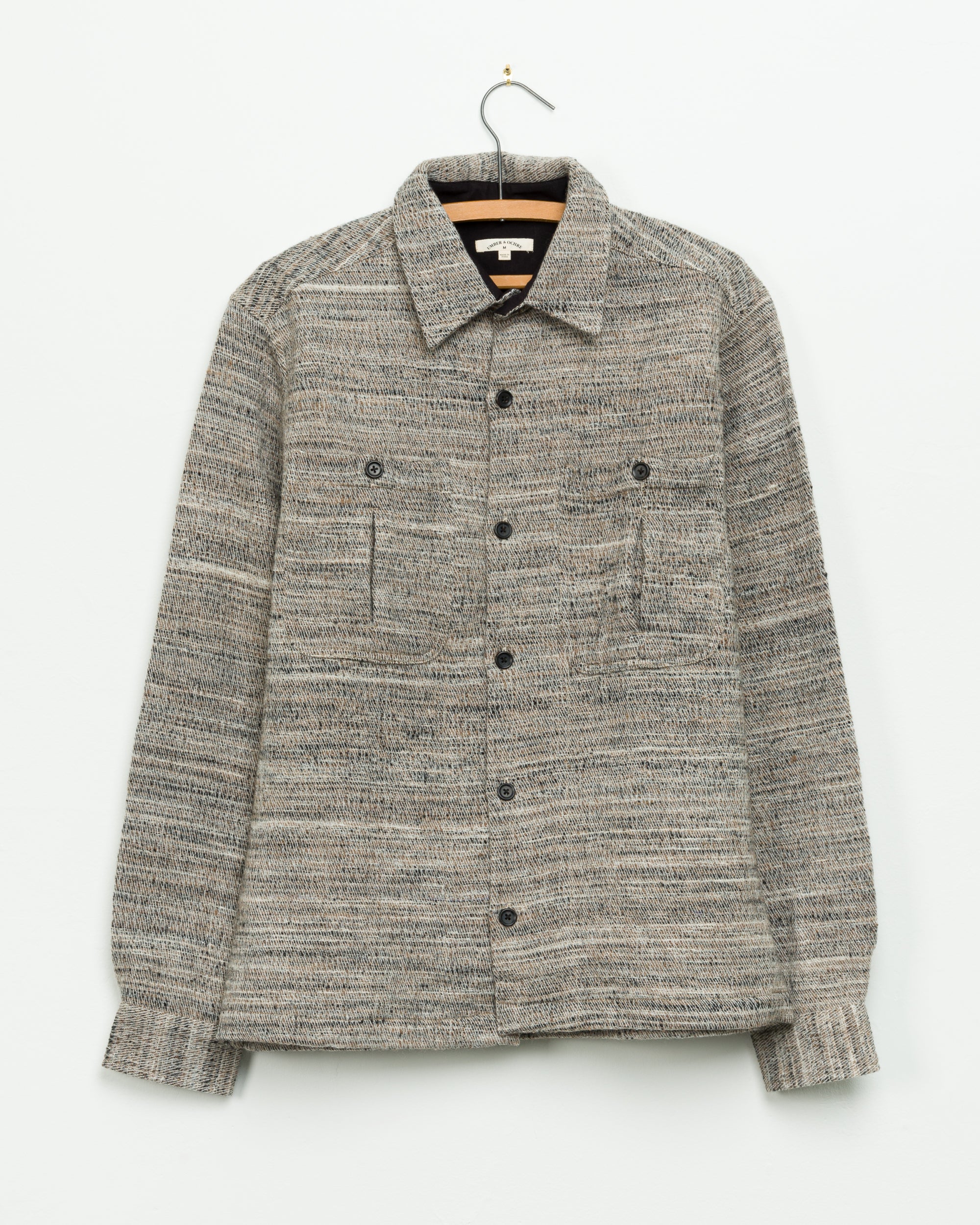 Vivek Overshirt in Merino Grey Melange