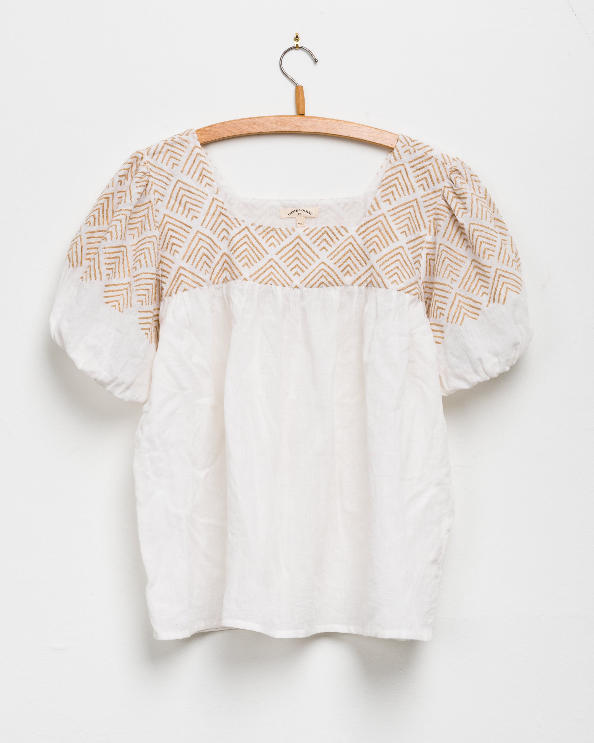 Devika S/S Embroidered Peasant Top