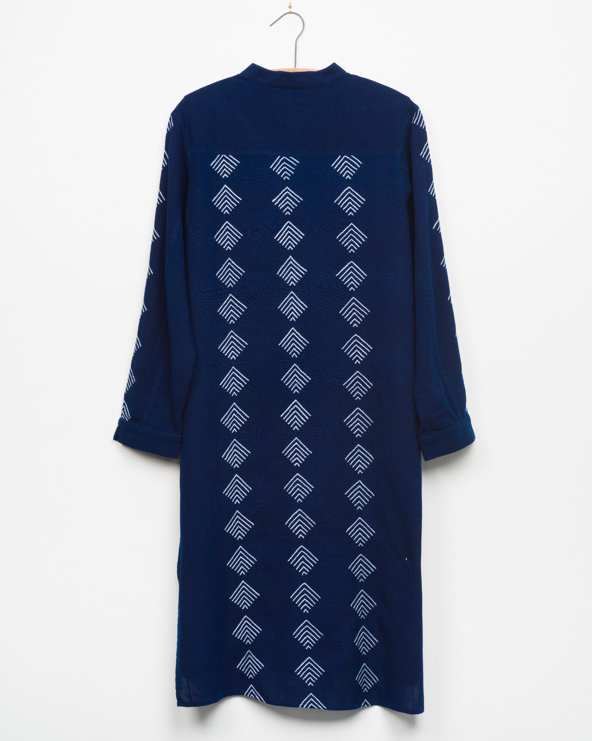 Kiran Caftan in Indigo Embroidery