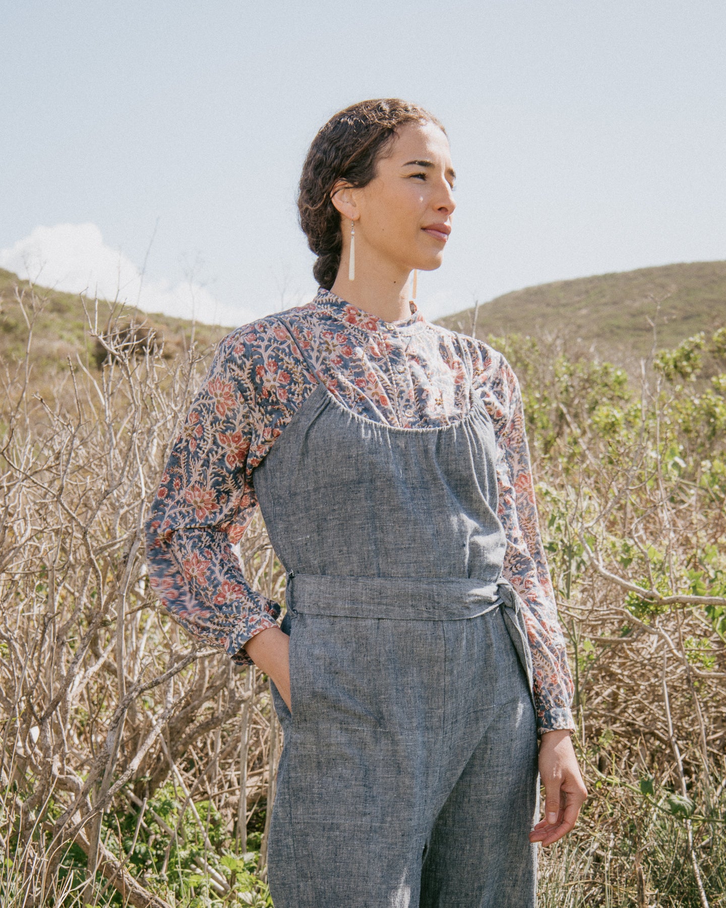 Aanya Tunic in Blue Floral