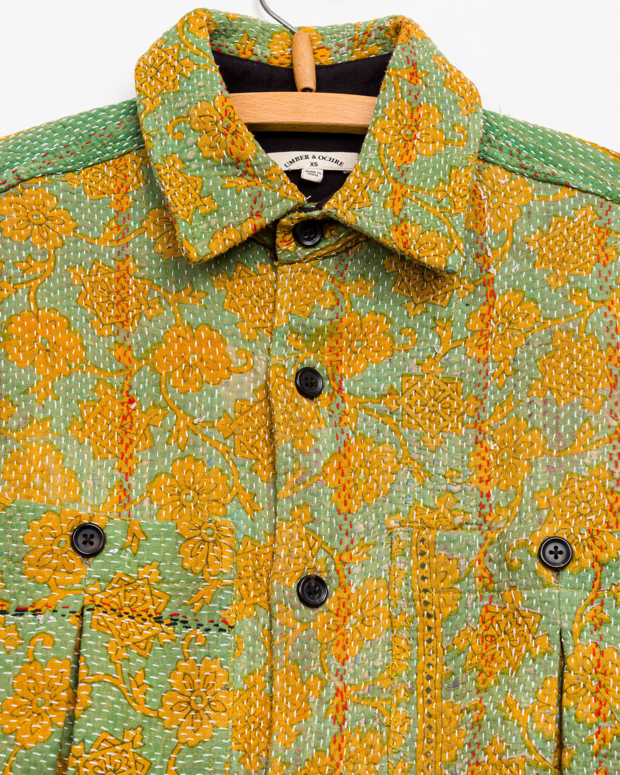 Vivek Overshirt in Quilted Kantha - XS