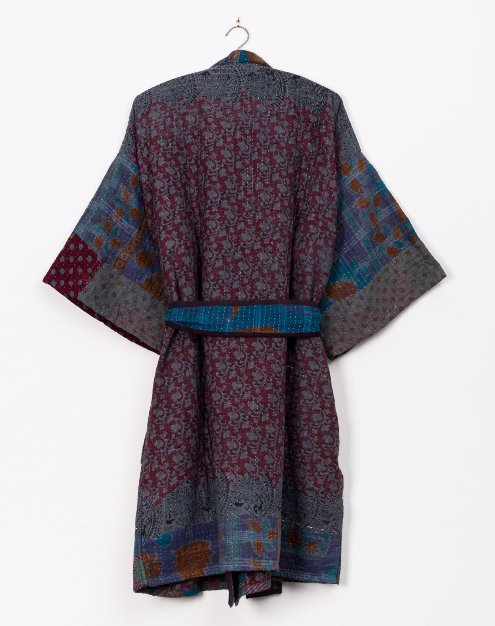 Taran Robe in Quilted Kantha - XS/S