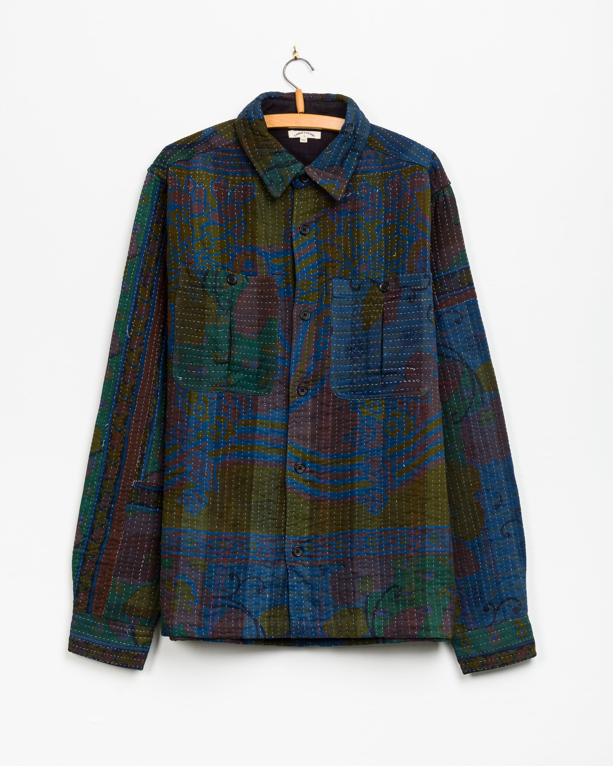 Vivek Overshirt in Quilted Kantha - L