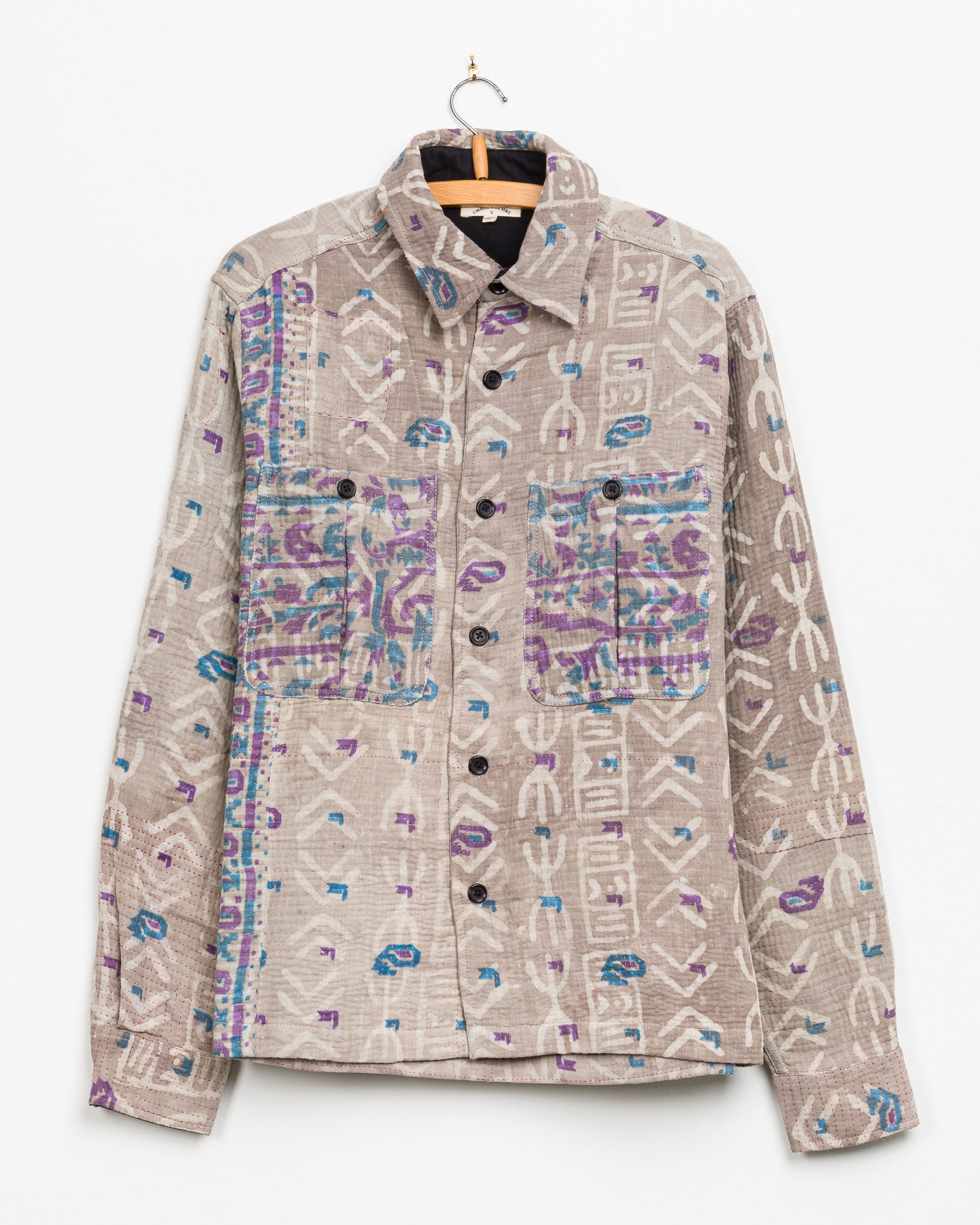 Vivek Overshirt in Quilted Kantha - S
