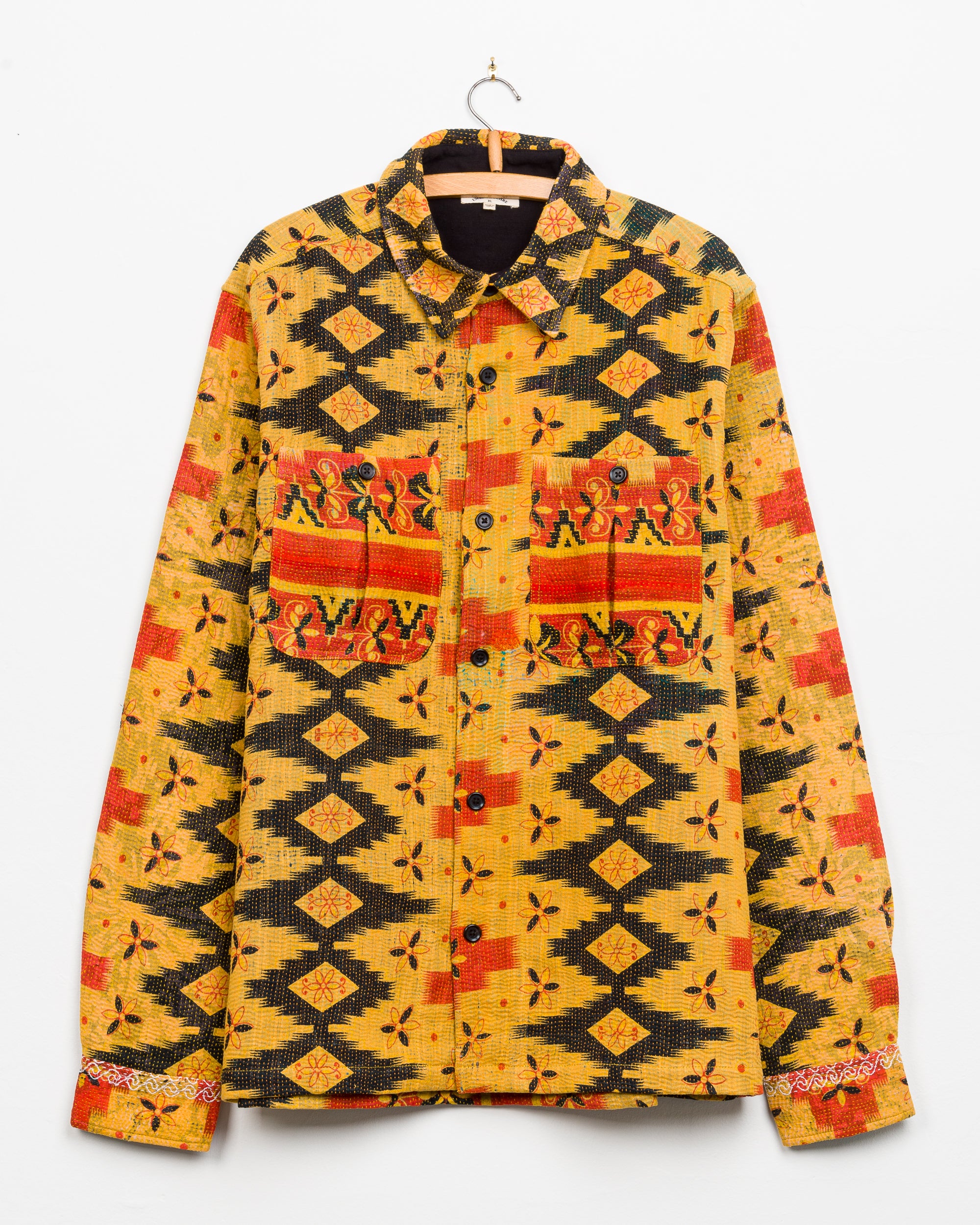 Vivek Overshirt in Quilted Kantha - XL