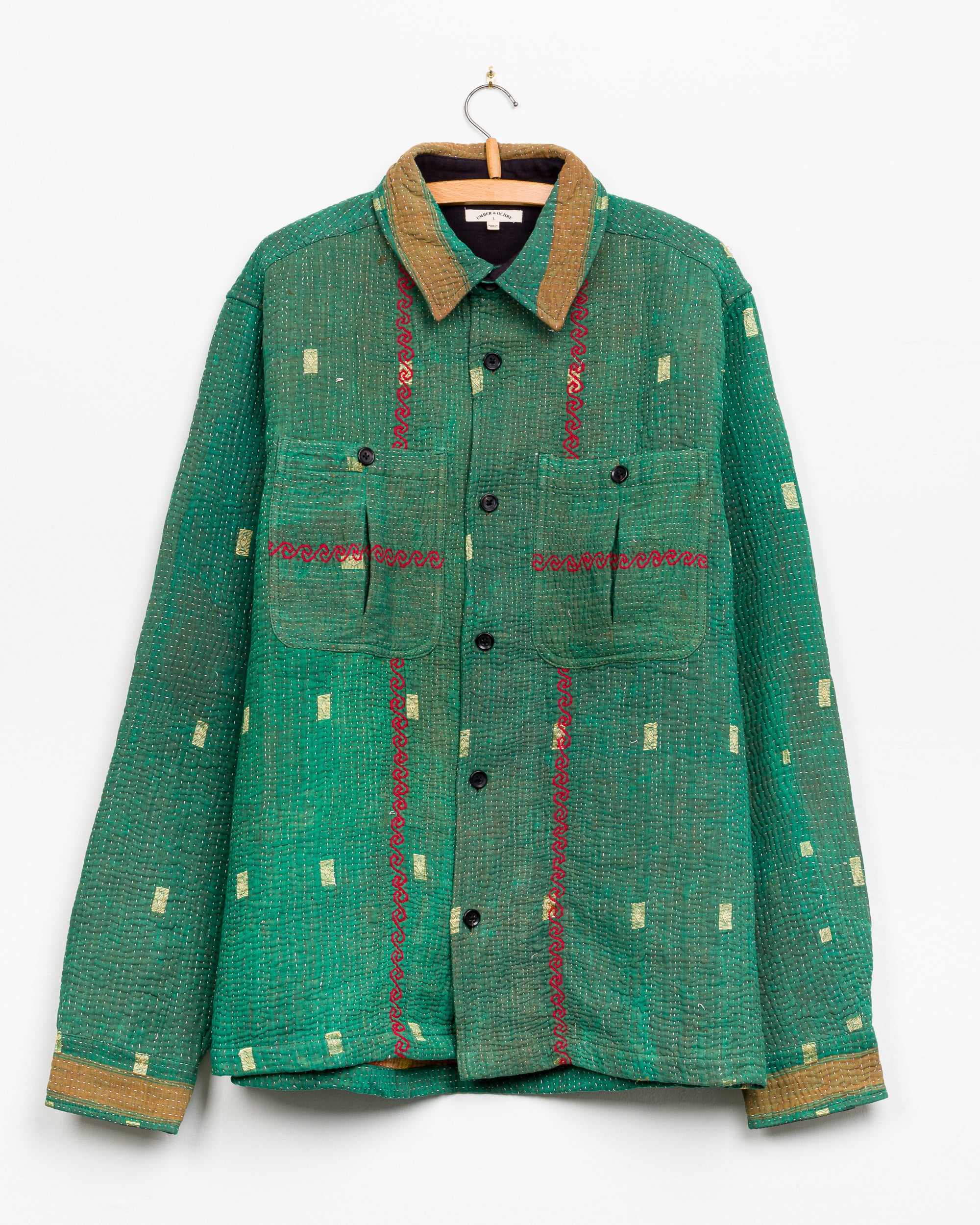 Vivek Overshirt in Quilted Kantha - L