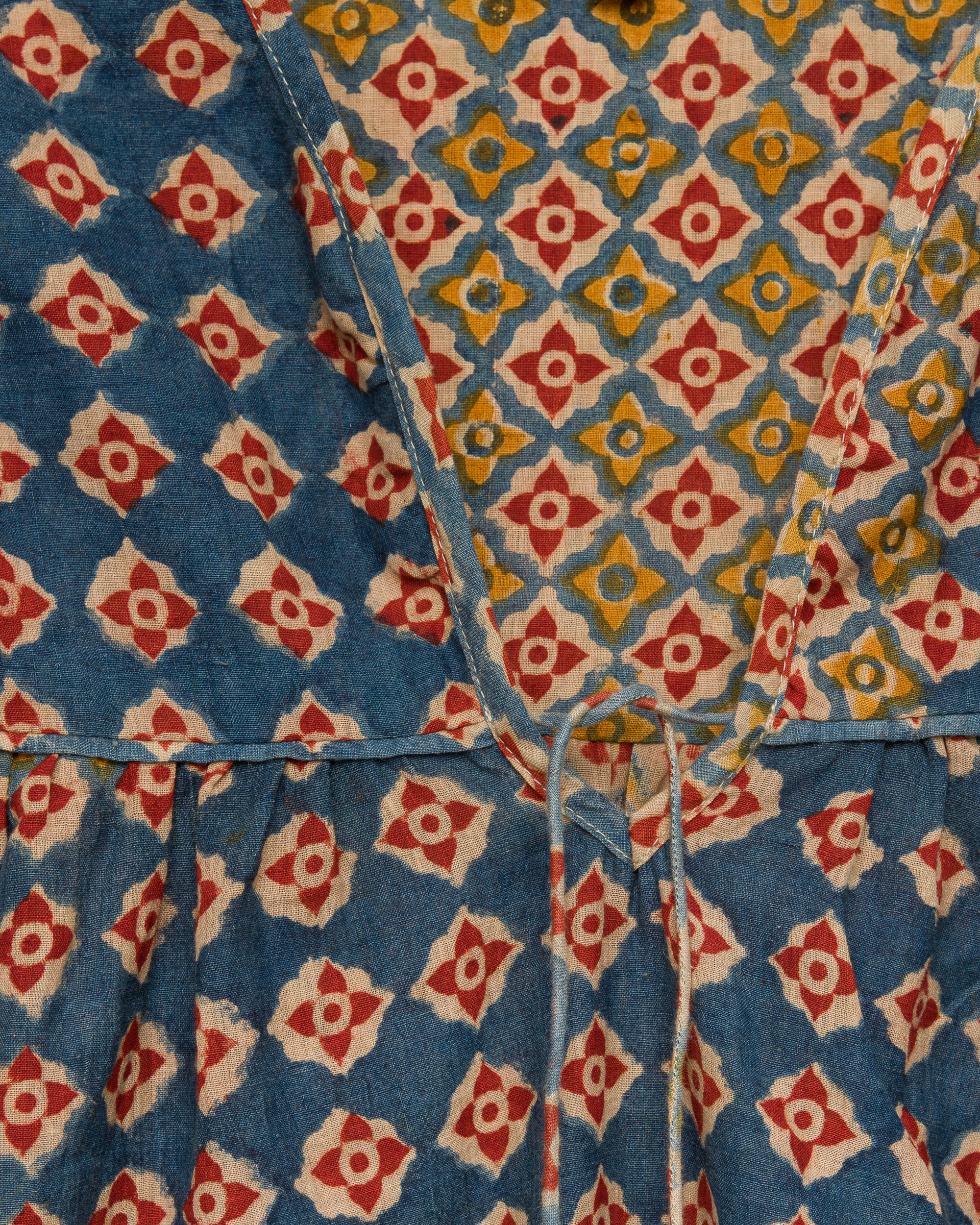 Madhuri L/S Peasant Top in Engineered Block Print