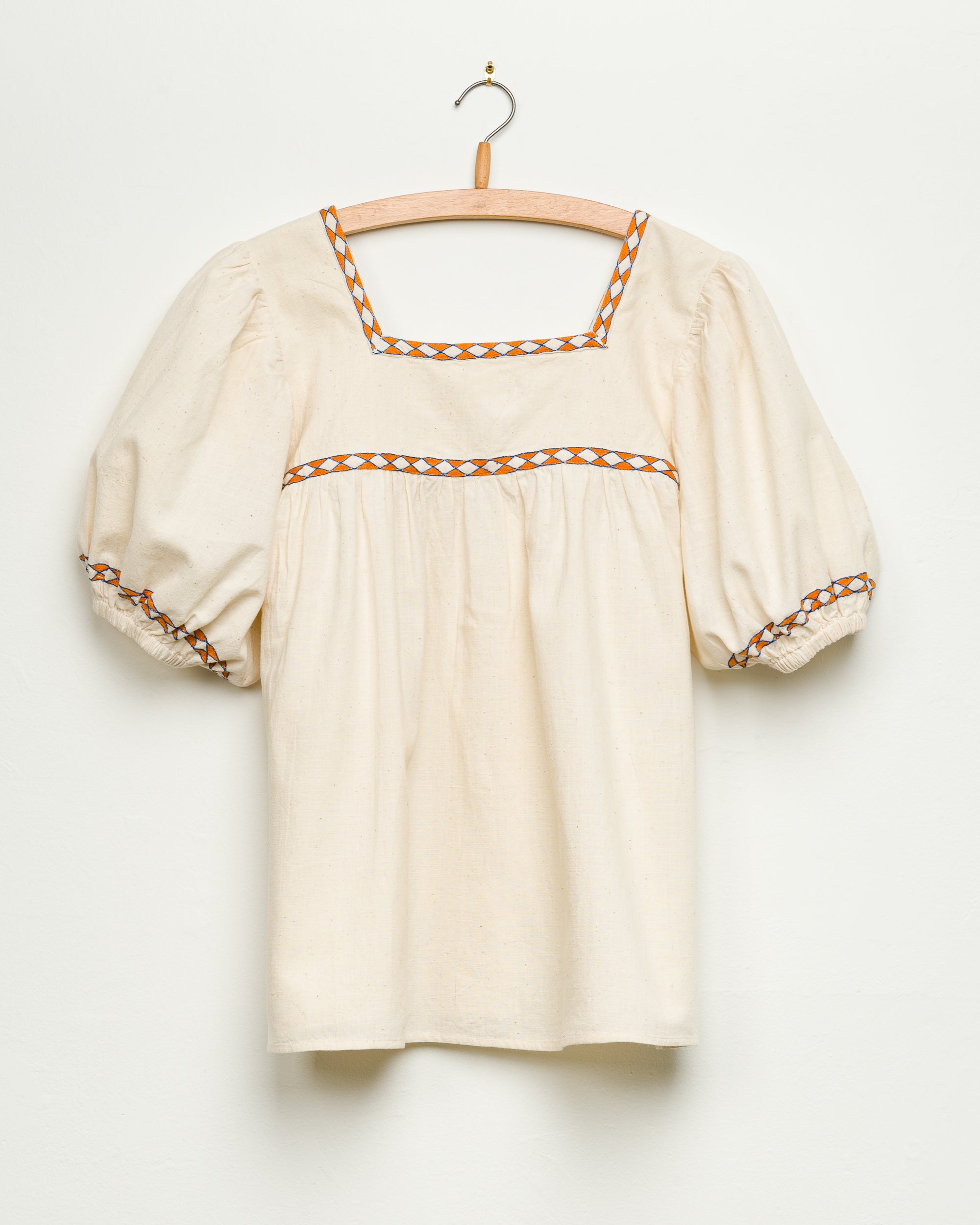 Devika Peasant Top S/S Peasant Top in Natural Kora